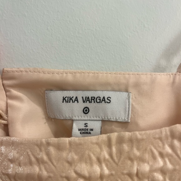 Kika Vargas Cream Textured Ruffle Dress - Picture 3 of 3